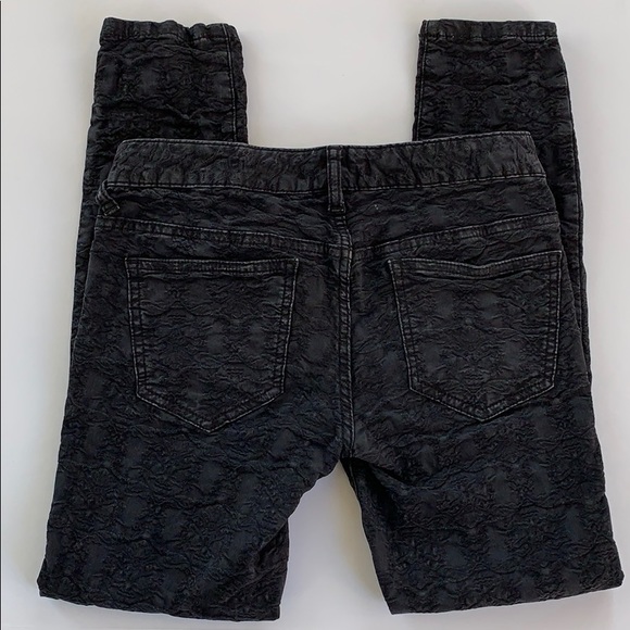 Free People Vintage Jacquard Black Skinny Jeans - Picture 5 of 6